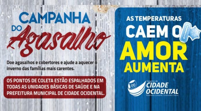 Cidade Ocidental realiza campanha do agasalho