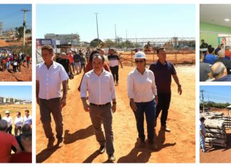 Prefeito de Valparaíso de Goiás dialoga com comerciantes e inspeciona obras de infraestrutura