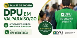 DPU realiza atendimento jurídico gratuito em Valparaíso de Goiás