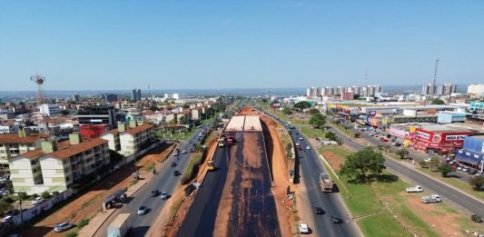 OBRAS DO VIADUTO DE VALPARAÍSO ENTRAM NA FASE DE PAVIMENTAÇÃO ASFÁLTICA
